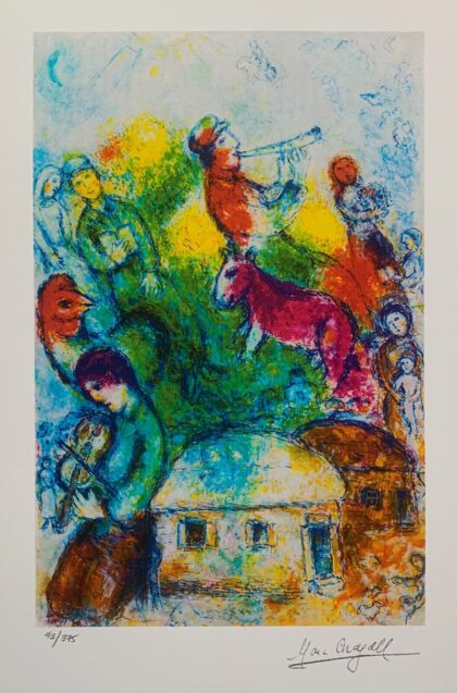 Marc Chagall SHOFAR Limited Edition Facsimile Signed Small Giclee