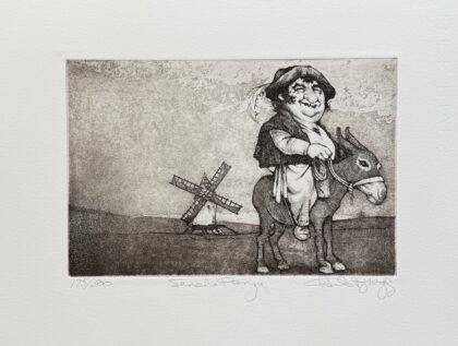 Charles Bragg SANCHO PANZA Hand Signed Limited Edition Etching