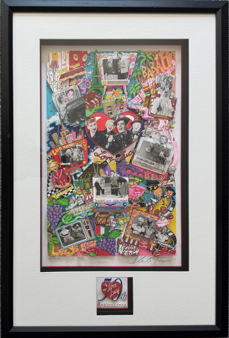 Charles Fazzino I LOVE LUCY Framed 3-D Hand Signed Serigraph