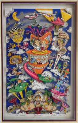 Charles Fazzino JETSONS TAKE LAS VENUS Framed 3-D Hand Signed