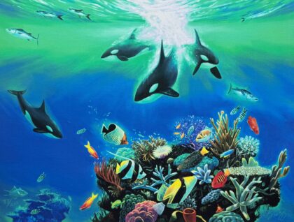 Charles Lynn Chick Bragg ORCA BLUES Hand Signed Limited Edition Giclee on Canvas