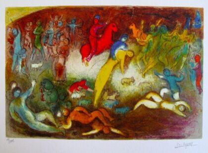 Marc Chagall CHLOE IS CARRIED OFF BY THE METHYMNAENS Limited Ed. Small Giclée