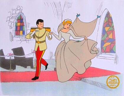 Disney CINDERELLA Original Serigraph Cel Animation Art Sericel