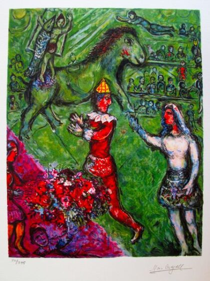 Marc Chagall CIRCUS VERDE Limited Edition Facsimile Signed Small Giclee