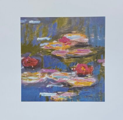 Claude MONET WATER LILIES Detail I 1916 Offset Lithograph Art 14 x 14