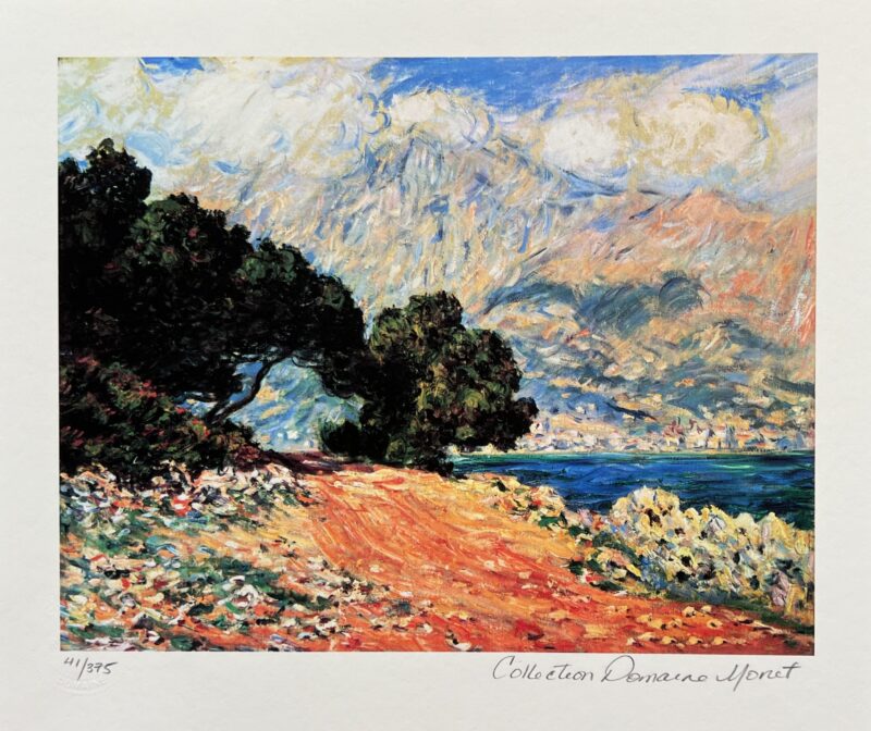 Claude Monet CAP MARTIN Estate Signed Limited Edition Small Giclee 13.5 x 11.5