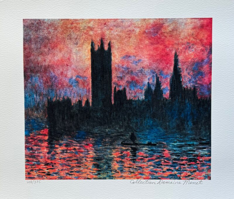 Claude Monet HOUSES OF PARLIAMENT Estate Signed Limited Edition Giclee 12" x 16"