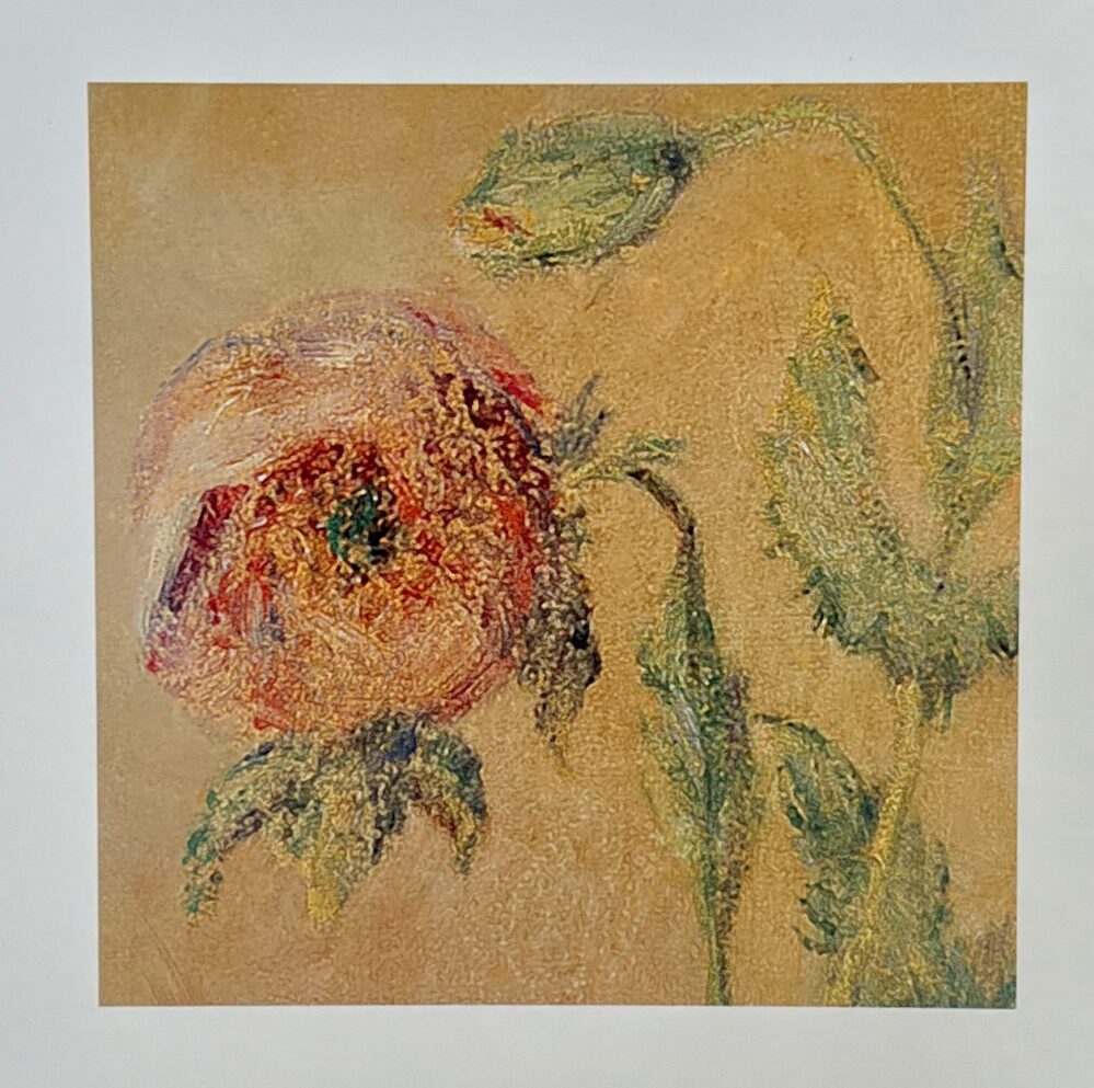 Claude Monet PURPLE POPPIES Detail II Lithograph