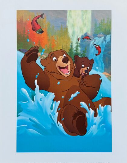 DISNEY BROTHER BEAR KENAI and KODA FISHING Lithograph Animation Art 11 x 14