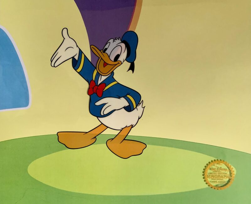 DISNEY DONALD DUCK Limited Edition Sericel Animation Art Cel