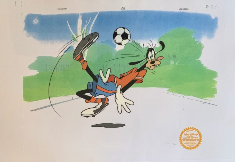 DISNEY GOOFY SOCCER Limited Edition Sericel Animation Art Cel