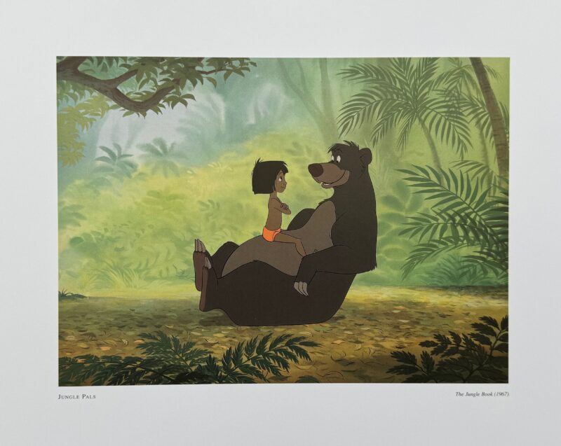 DISNEY THE JUNGLE BOOK MOWGLI & BALOO Offset Lithograph Art