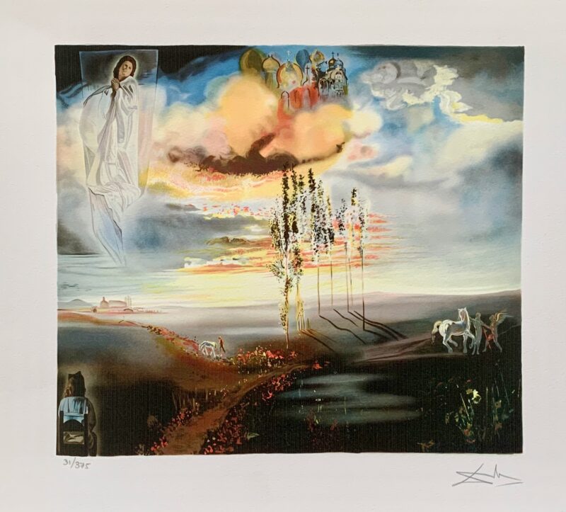 Salvador Dali GALA'S DREAM Facsimile Signed & Numbered Giclee 16" x 12"