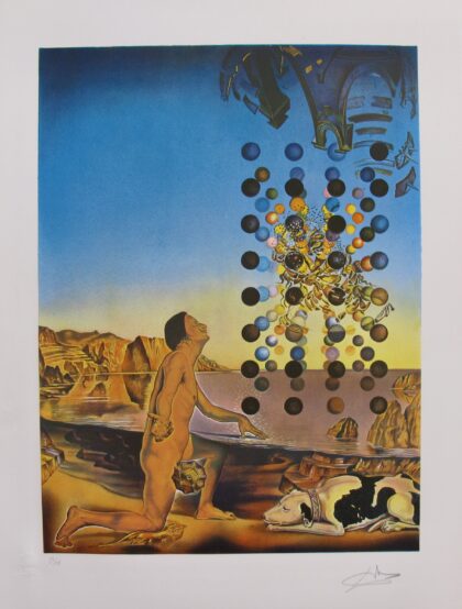 SALVADOR DALI CONTEMPLATION Hand Signed & Stamped Limited Edition Lithograph