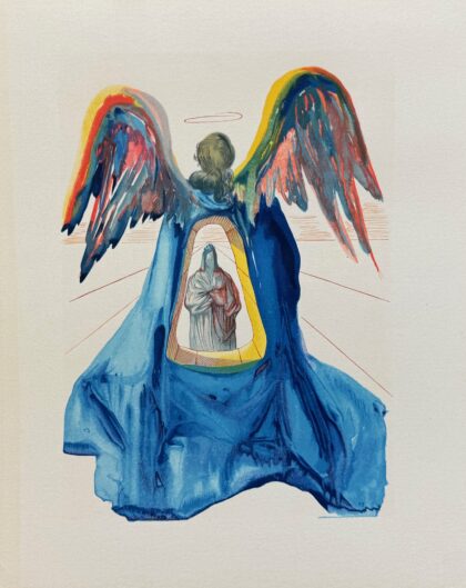 Salvador Dali 1960 DIVINE COMEDY PURGATORY #33 Color Woodcut Wood Block Engraving