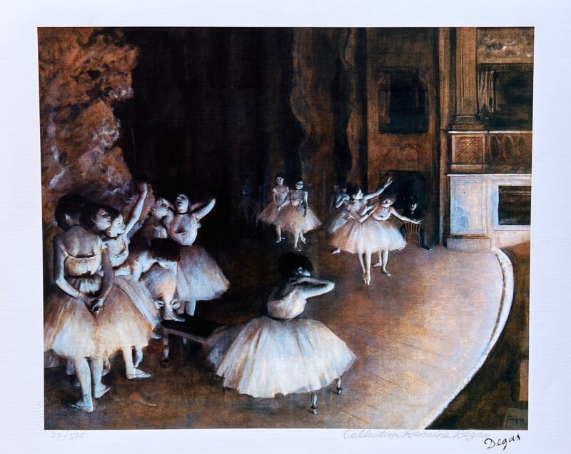 Degas Ballet Rehearsal on the Stage 13 x 17