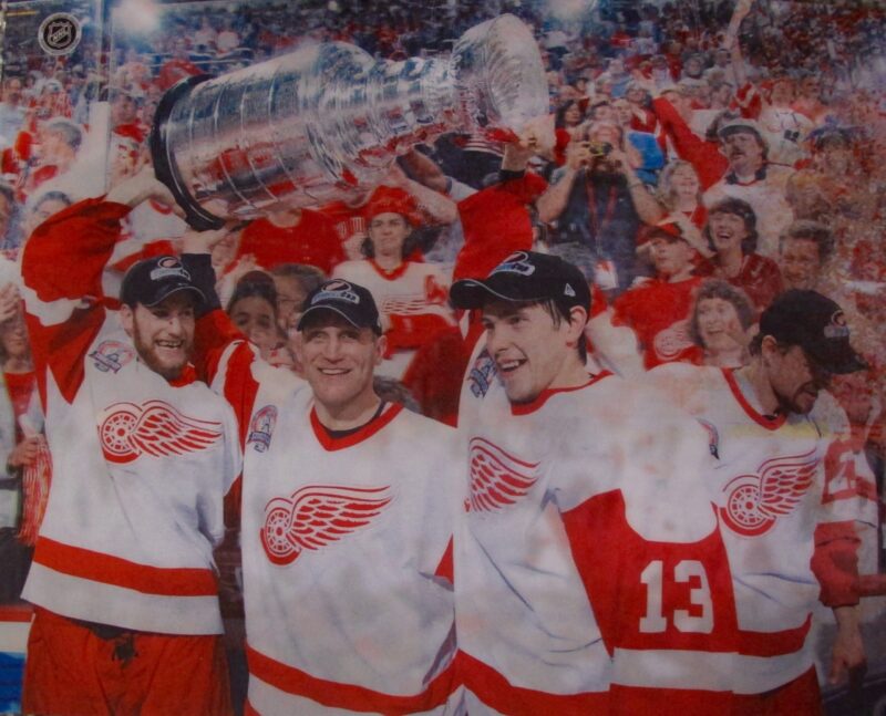 DETROIT RED WINGS STANLEY CUP CHAMPS 2002 3-D HOLOGRAM PHOTO MEISNER ART NHL