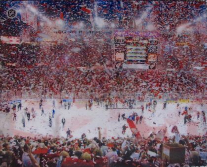 DETROIT RED WINGS STANLEY CUP CHAMPS 2002 3-D HOLOGRAM PHOTO MEISNER ART NHL