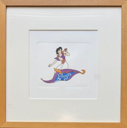 Disney ALADDIN MAGIC CARPET Limited Edition Etching Sowa & Reiser Framed