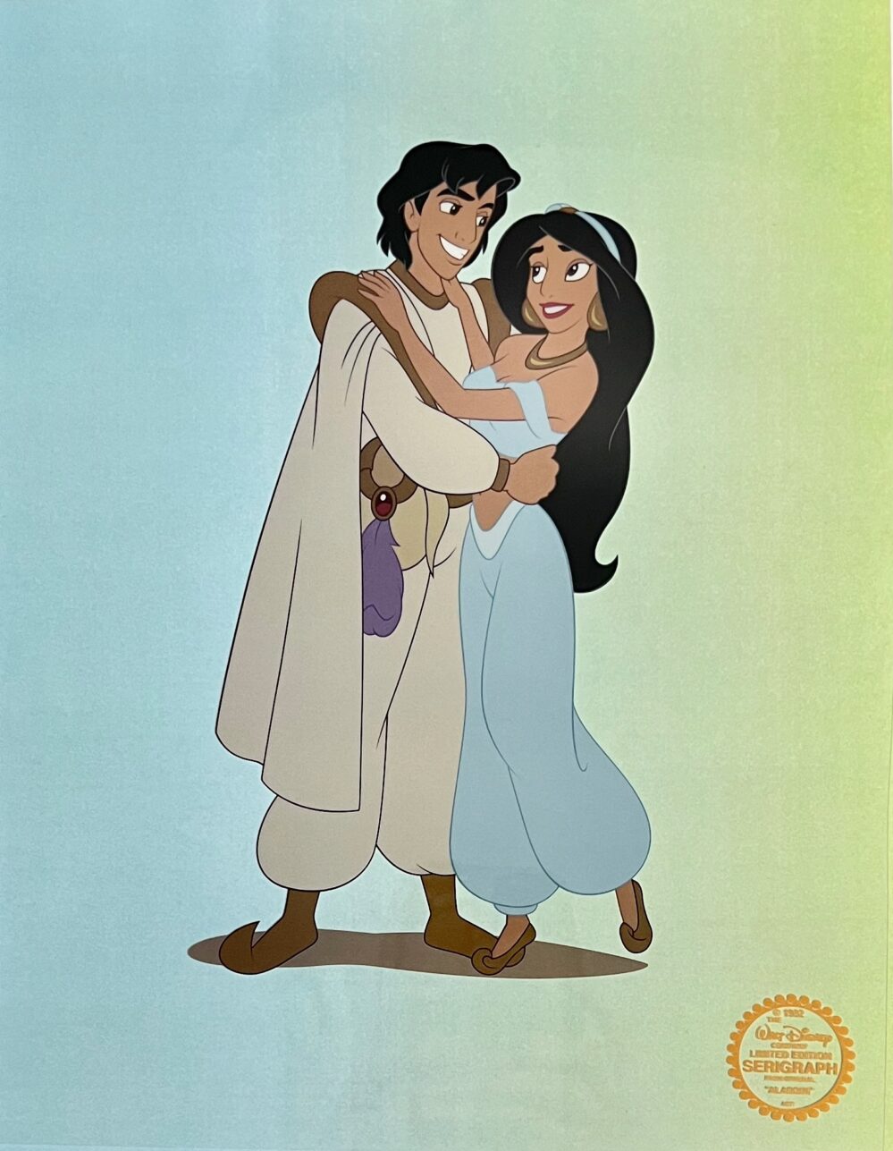 Disney Princess JASMINE & ALADDIN Limited Edition Sericel