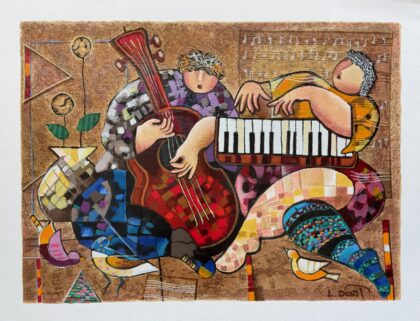 Dorit Levi FOLKLORE Hand Signed Limited Edition Serigraph Art 22 x 17