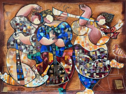 Dorit Levi PEACEFUL FEELINGS Hand Signed Limited Edition Serigraph Art 14 x 19