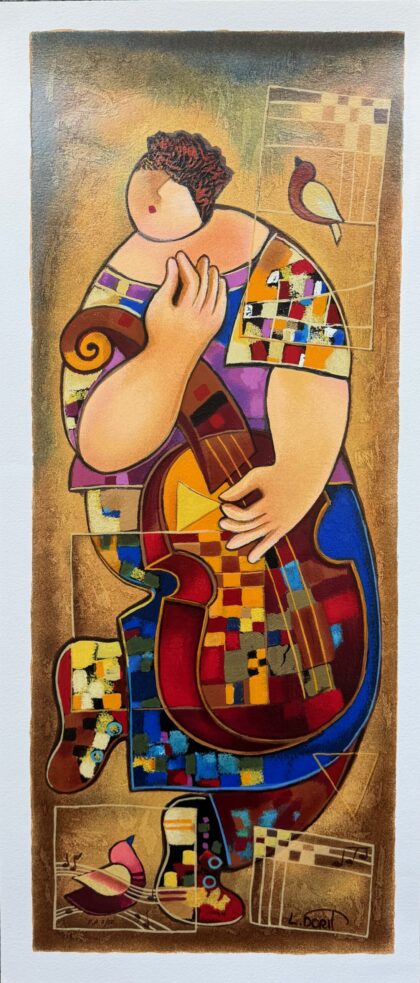 Dorit Levi THE DANCER Hand Signed Limited Edition Art Serigraph 31 x 14
