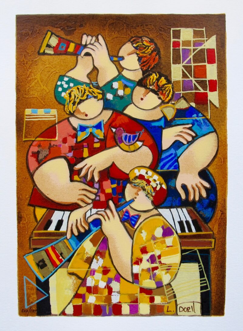 DORIT LEVI "SUMMER TUNE" Hand Signed Limited Edition Serigraph