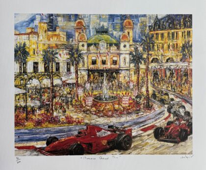 Duaiv MONACO GRAND PRIX Hand Signed Limited Edition Lithograph