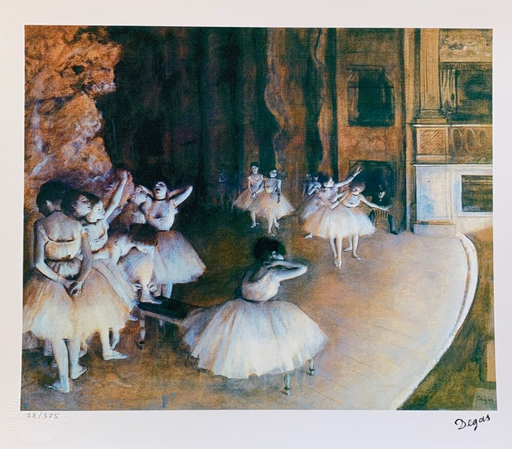 EDGAR DEGAS Ballet Rehearsal Limited Edition Giclee