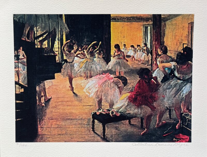 EDGAR DEGAS Ballet School Estate Signed Limited Edition Giclee 16" x 12"