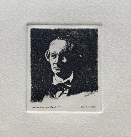 Edouard Manet PORTRAIT OF BAUDELAIRE Signed Etching