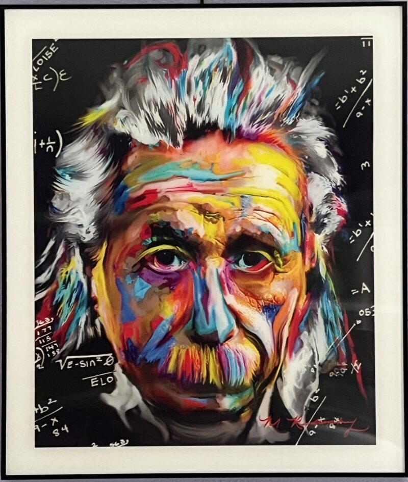 MARC RUDINSKY Albert Einstein 3-D Lenticular Hologram Signed Art