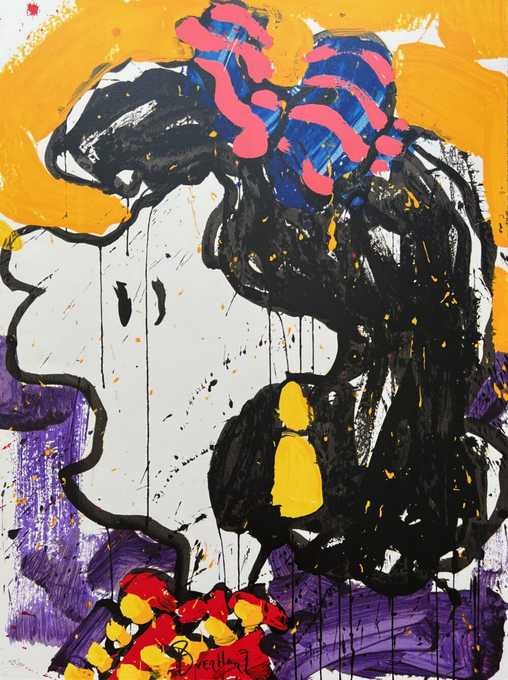 TOM EVERHART GLAM SLAM Hand Signed Limited Edition Lithograph LUCY PEANUTS