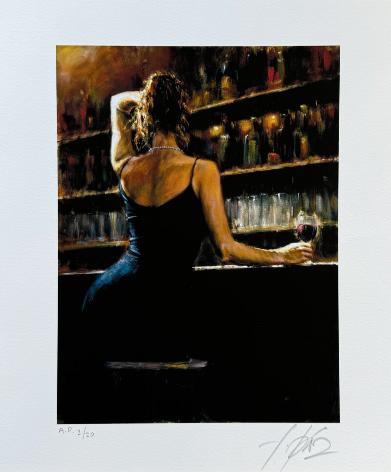 Fabian Perez LETTIZIA Hand Signed Limited Edition Giclee on Paper 11" x 11.5"