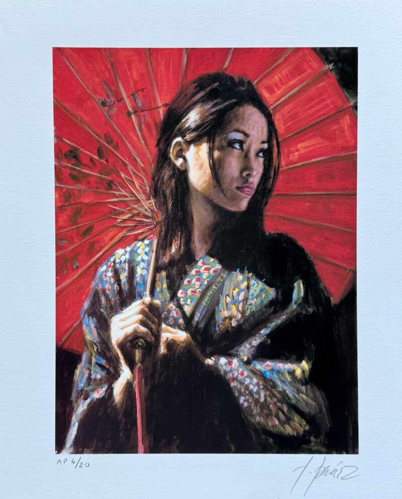 Fabian Perez MICHIKO II Hand Signed Limited Edition Giclee on Paper 11 x 11.5