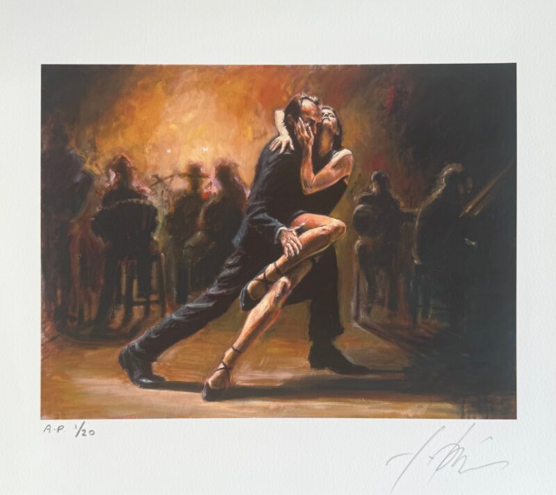 Fabian Perez TANGO Hand Signed Limited Edition Giclee on Paper 11" x 11.5"