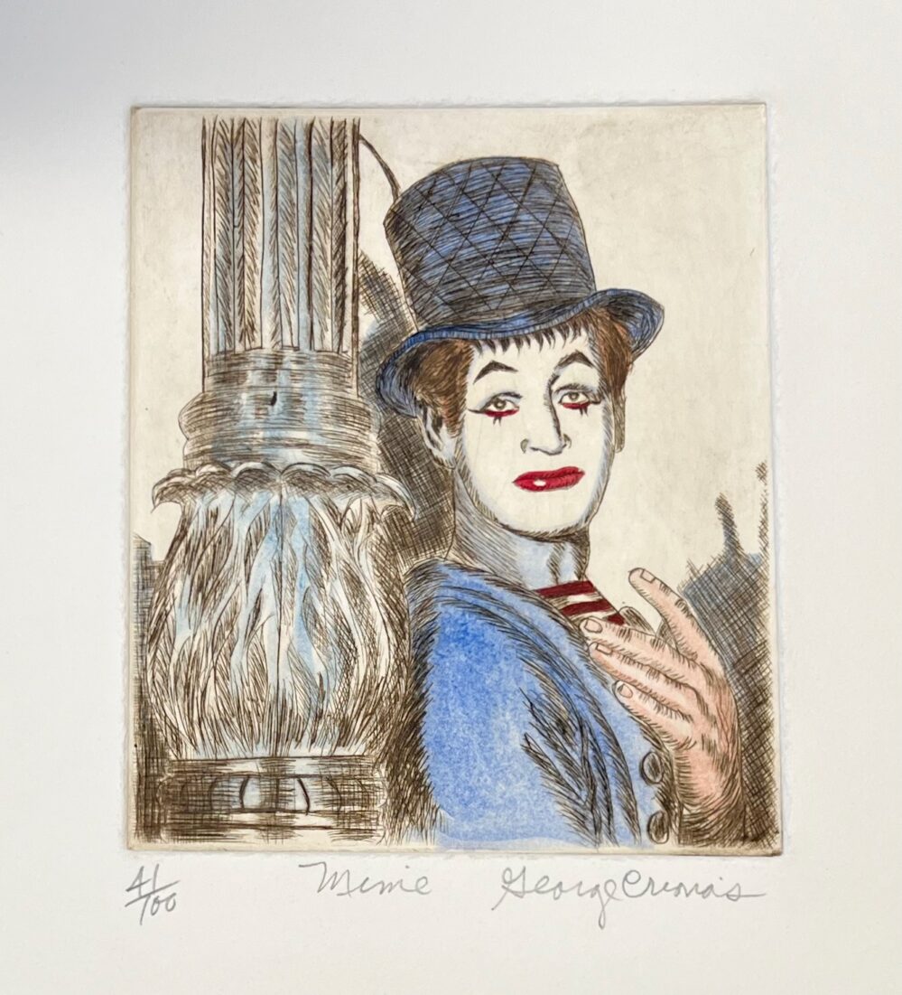 George Crionas MIME Hand Signed Limited Edition Marcel Marceau Etching