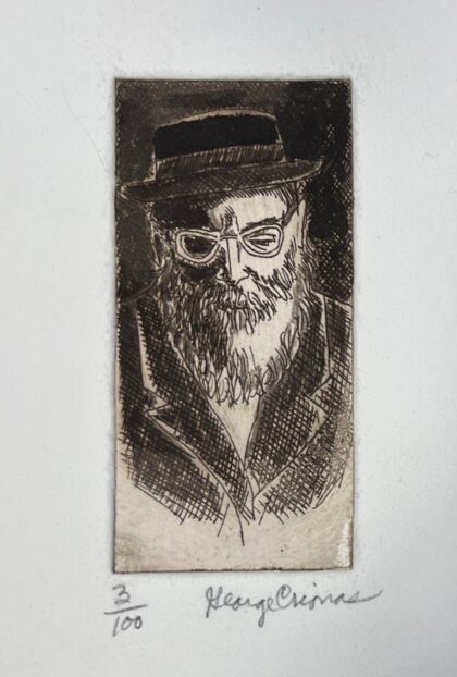 George Crionas RABBI Hand Signed Limited Edition Etching