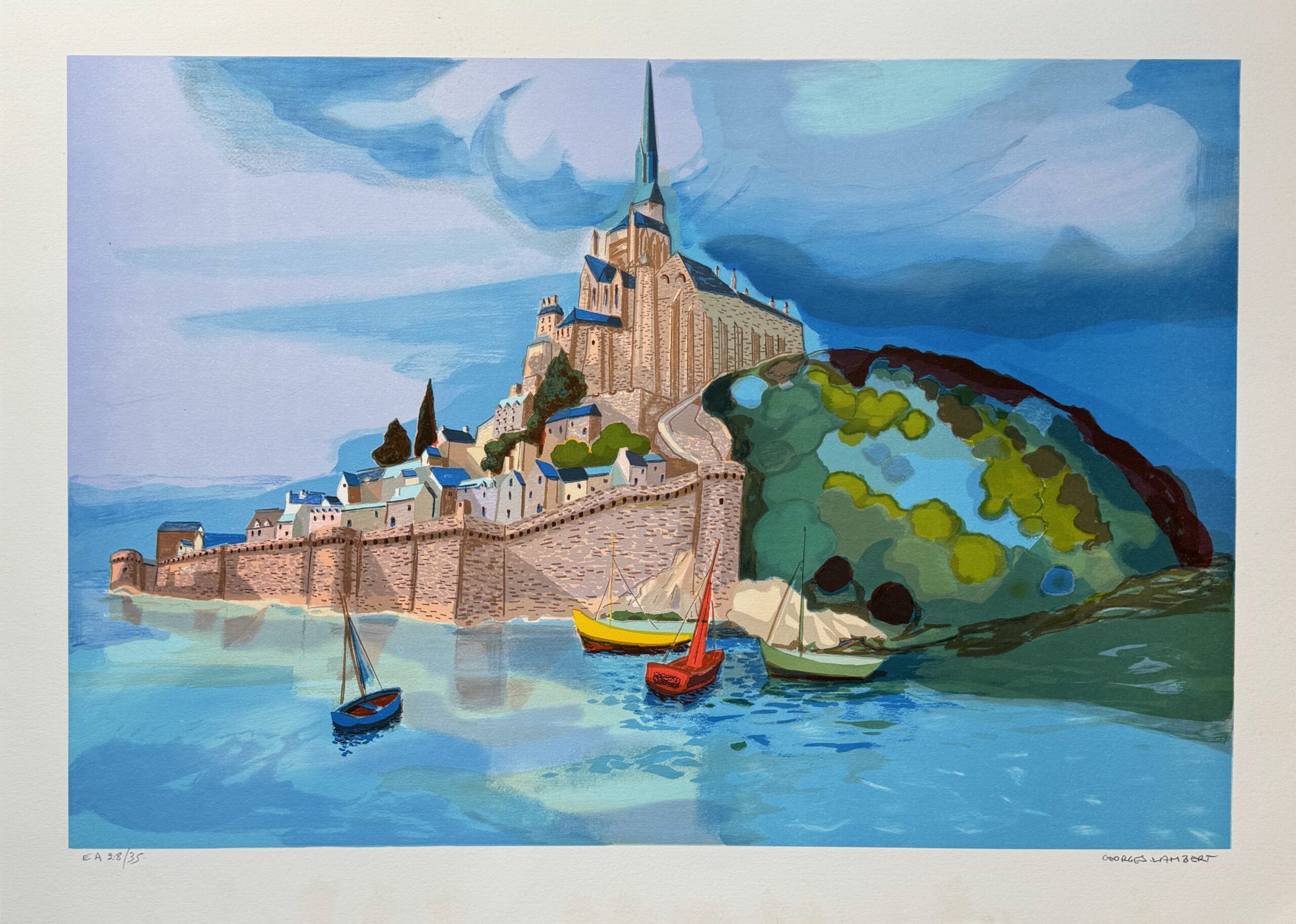 Georges Lambert LA CATHEDARALLE Limited Edition Hand Signed Lithograph