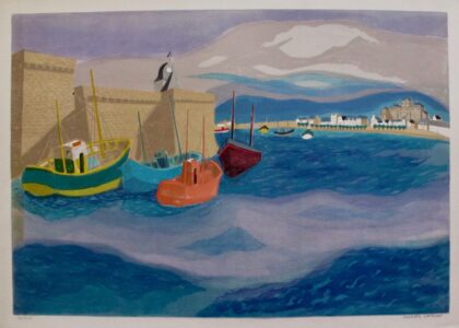 Georges Lambert SEASIDE SAILBOATS Limited Edition Hand Signed Lithograph