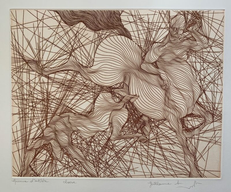 Guillaume Azoulay CHASSE Hand Signed 1980 Limited Edition Etching