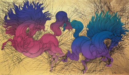 Guillaume Azoulay COUP DE FOUDRE Hand Signed Limited Edition Serigraph 1991