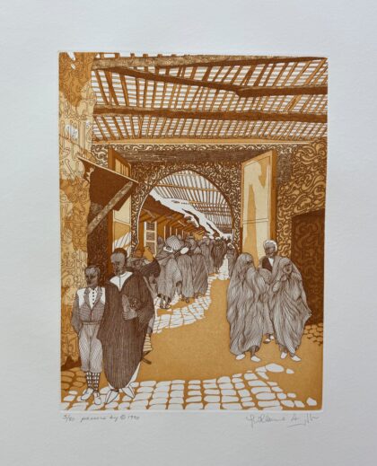Guillaume Azoulay PASSERS BY Hand Signed Limited Edition Etching 1990