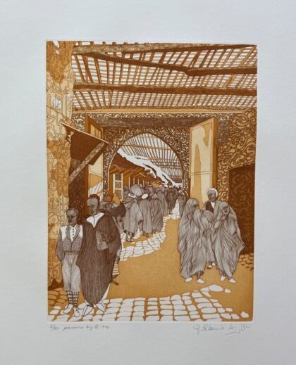 Guillaume Azoulay PASSERS BY Hand Signed Limited Edition Etching 1990