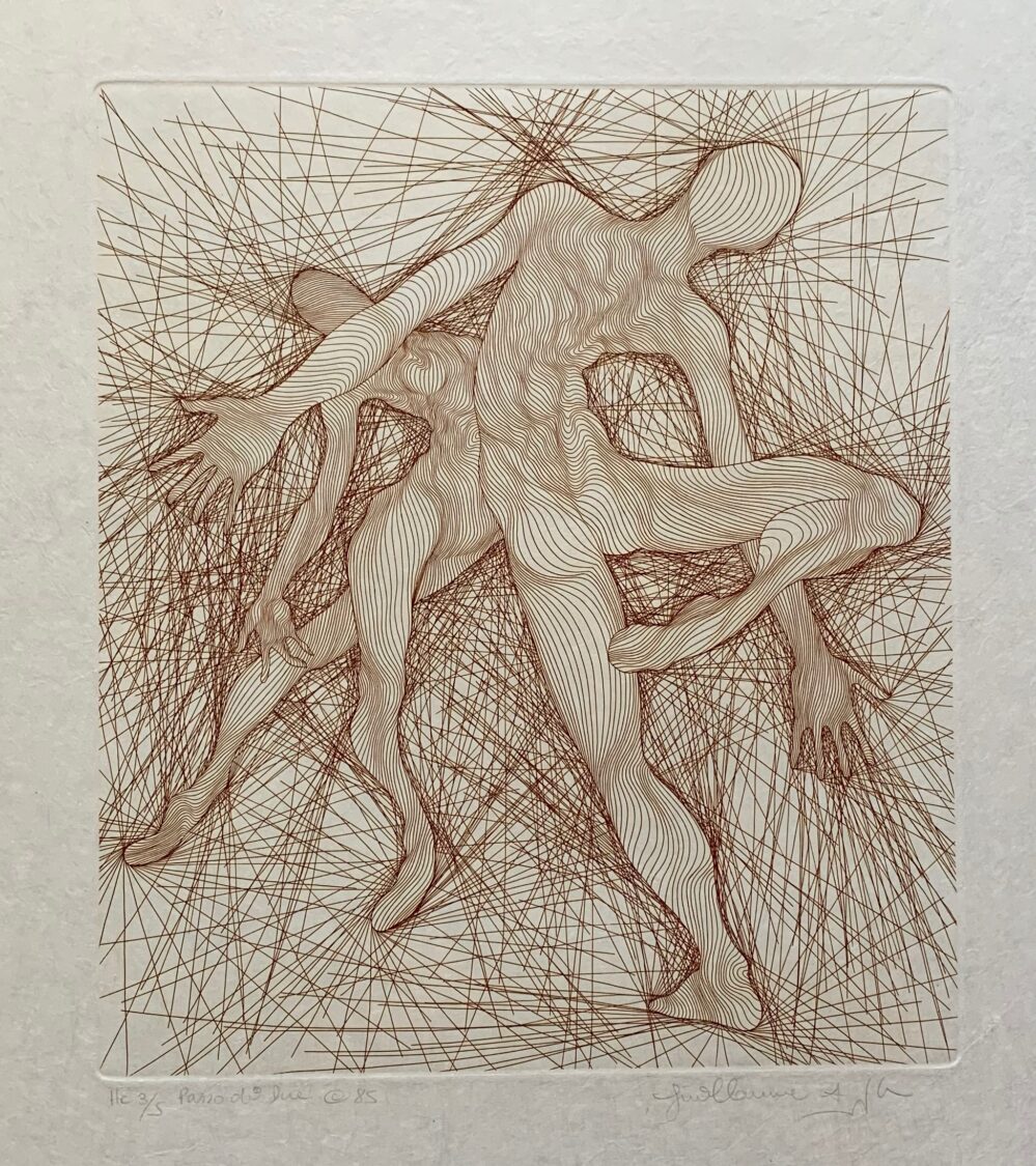 Guillaume Azoulay PASSO DI DUE Hand Signed 1986 Limited Edition Japon Etching