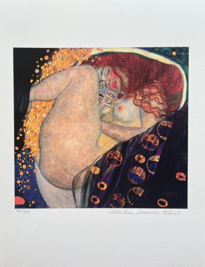 Gustav Klimt DANAE Estate Signed Limited Edition Giclee 16" x 12"