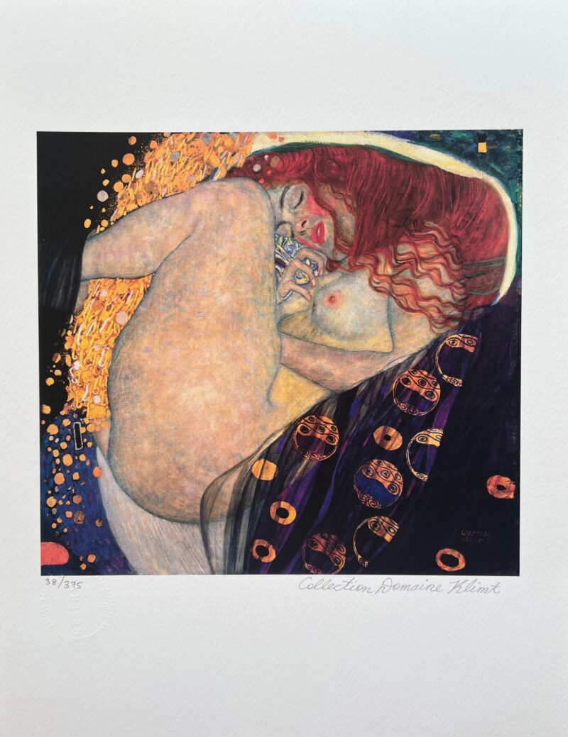 Gustav Klimt DANAE Estate Signed Limited Edition Giclee 16" x 12"