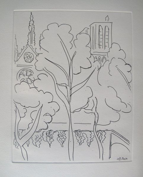 Henri Matisse NOTRE DAME Restrike Etching Signed in the Plate