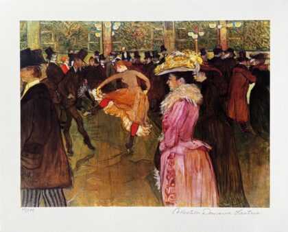 Henri Toulouse Lautrec CABARET DANCE at Moulin Rouge Estate Signed Giclee